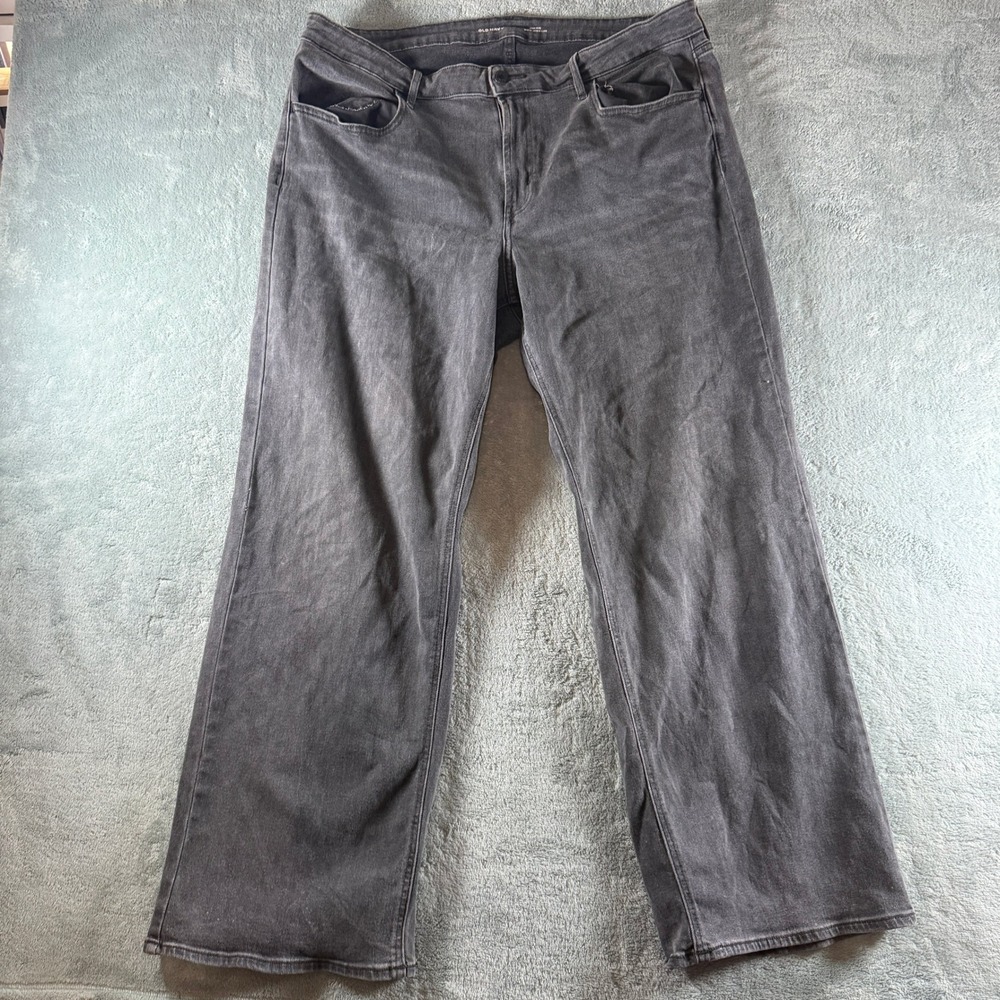 Old Navy Wow Wide Leg Jeans Womens 18 High Rise Charcoal Gray Denim Pants